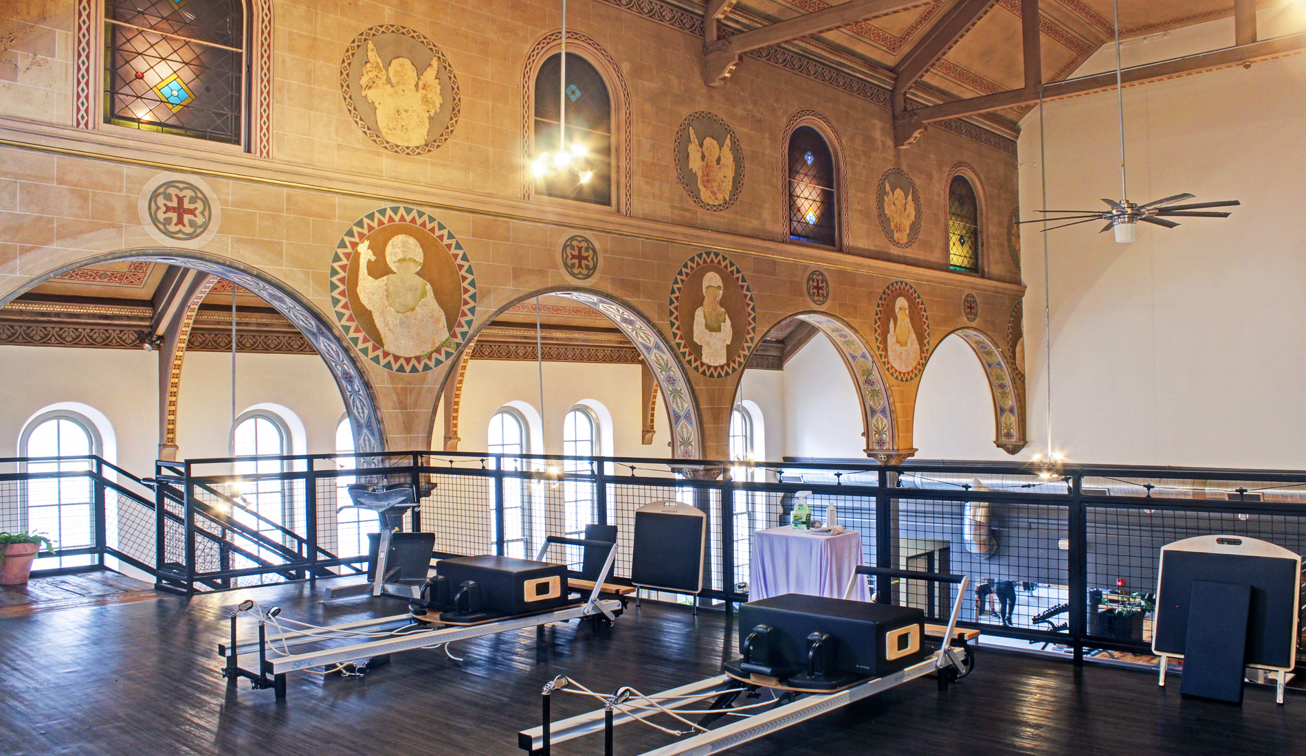 Pilates Reformers in the loft at Sanctuary Body